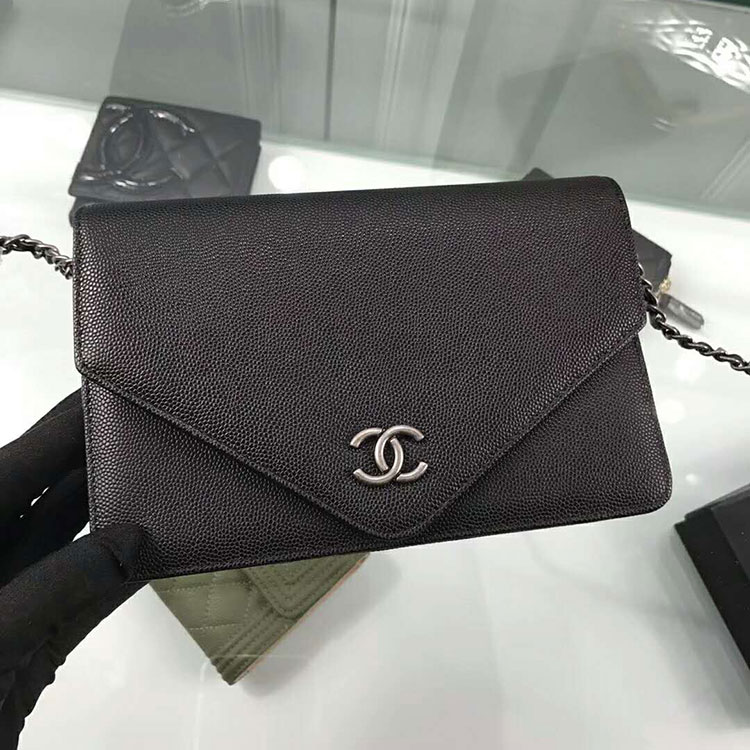 2018 Chanel WOC Flap Bag Original Calfskin Leather