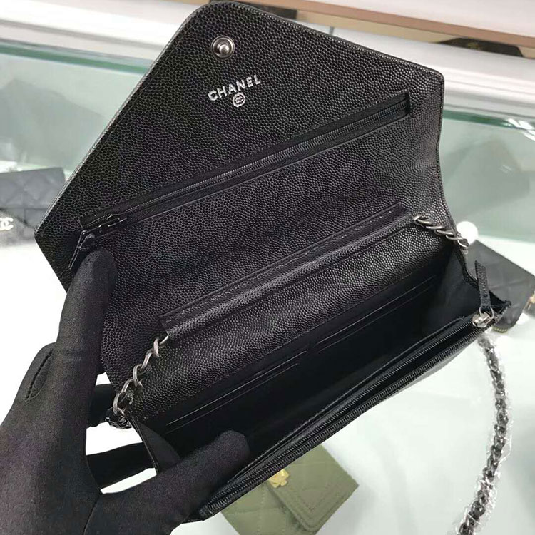 2018 Chanel WOC Flap Bag Original Calfskin Leather