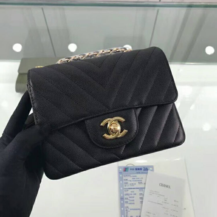 2018 Chanel mini Classic Flap Bag Original Calfskin