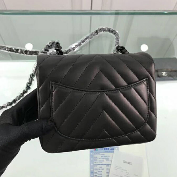 2018 Chanel mini Classic Flap Bag Original Sheekskin leather