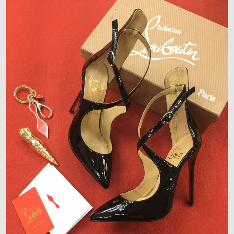 2018 Christian Louboutin Women Sandal in Patent leather Heel Height 12cm