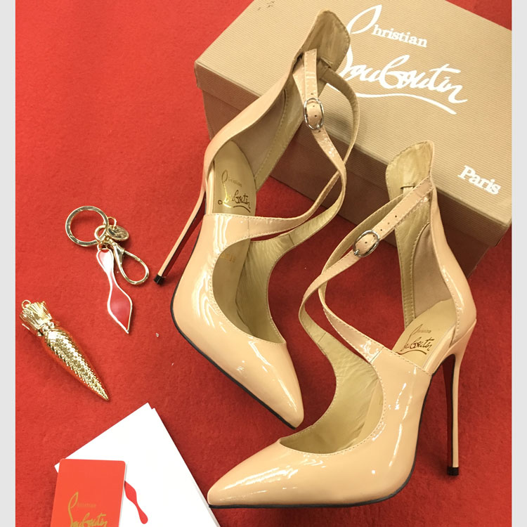 2018 Christian Louboutin Women Sandal in Patent leather Heel Height 12cm