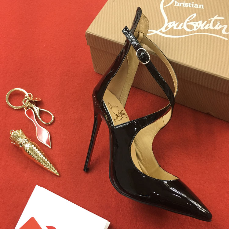 2018 Christian Louboutin Women Sandal in Patent leather Heel Height 12cm