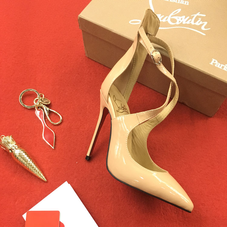 2018 Christian Louboutin Women Sandal in Patent leather Heel Height 12cm