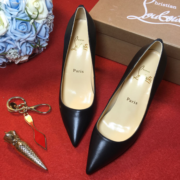 2018 Christian Louboutin Women shoes in Calfskin leather Heel Height 12cm