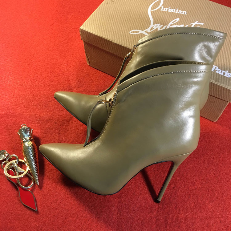 2018 Christian Louboutin Women shoes in Calfskin leather Heel Height 12cm