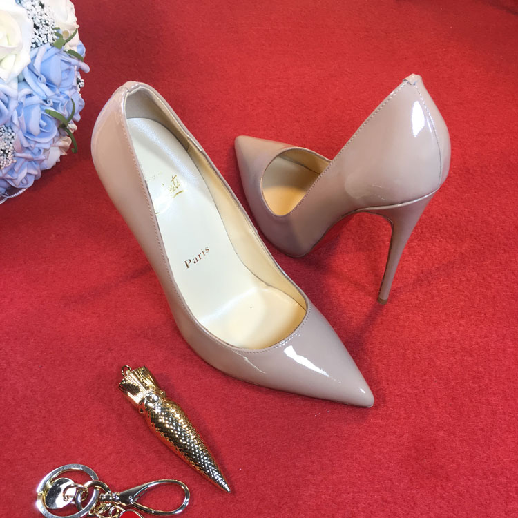 2018 Christian Louboutin Women shoes in Patent leather Heel Height 12cm