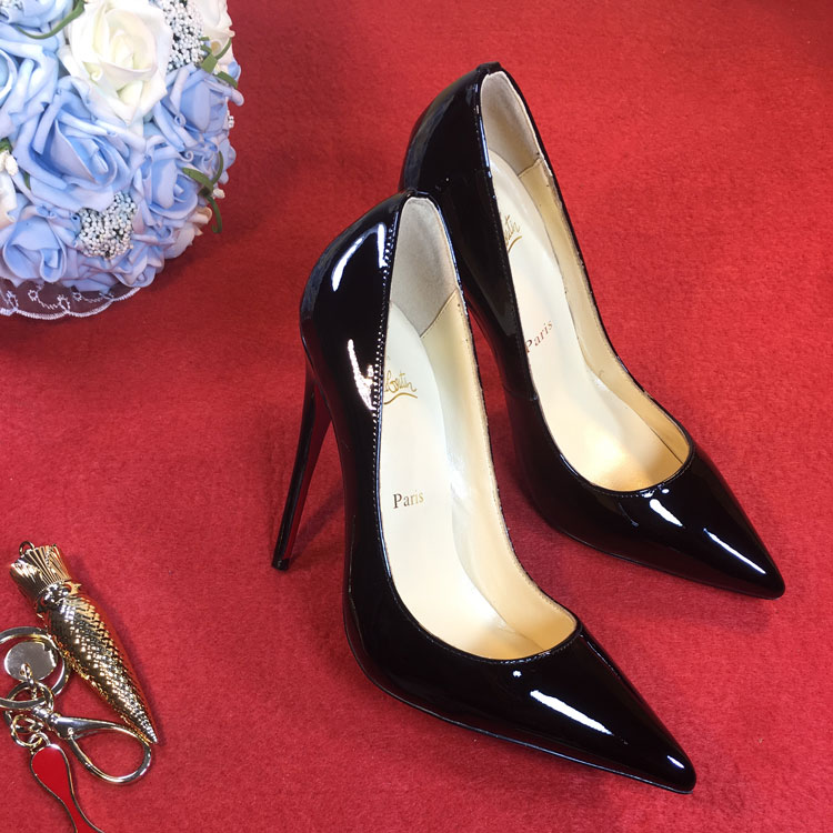 2018 Christian Louboutin Women shoes in Patent leather Heel Height 12cm