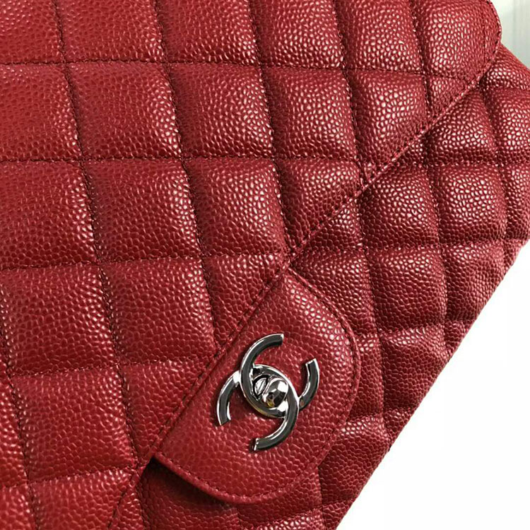 2018 Classic Chanel Maxi Double Flaps Bag A58601 Original Caviar Leather