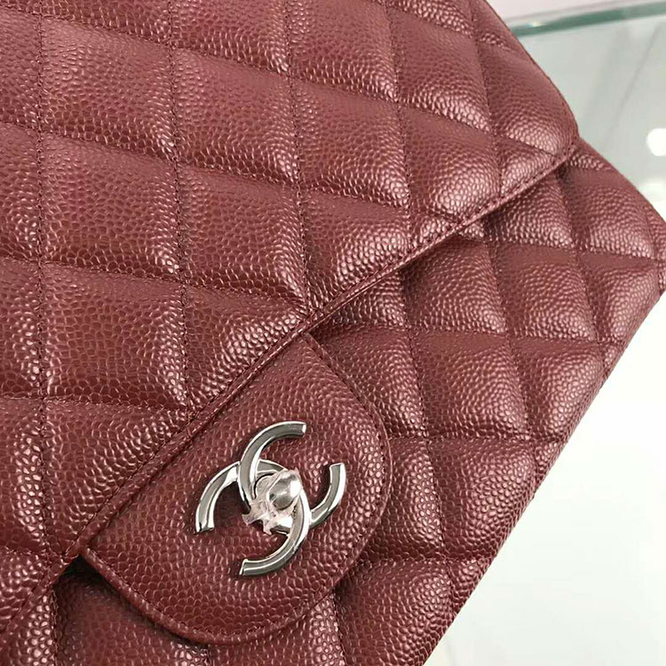 2018 Classic Chanel Maxi Double Flaps Bag A58601 Original Caviar Leather