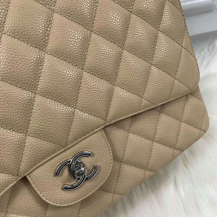 2018 Classic Chanel Maxi Double Flaps Bag A58601 Original Caviar Leather