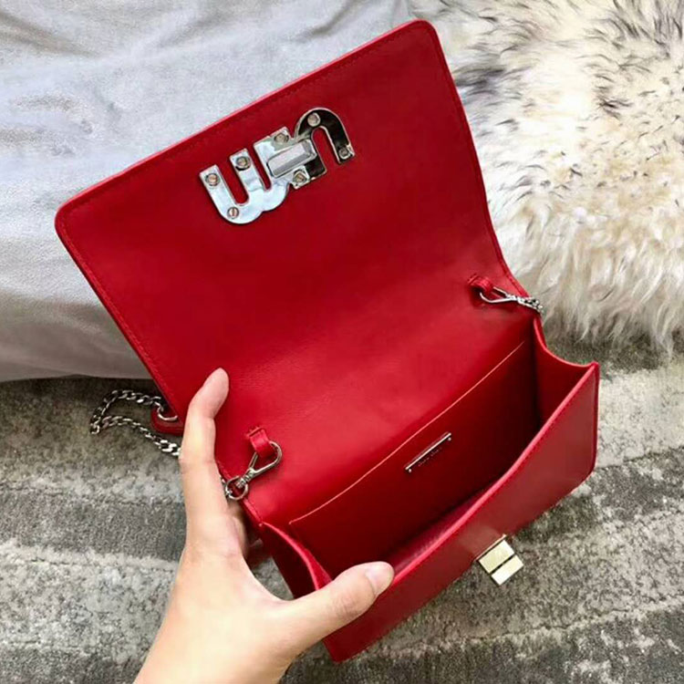 2018 DELICE MIU LOGO MATELASSE LEATHER BAG