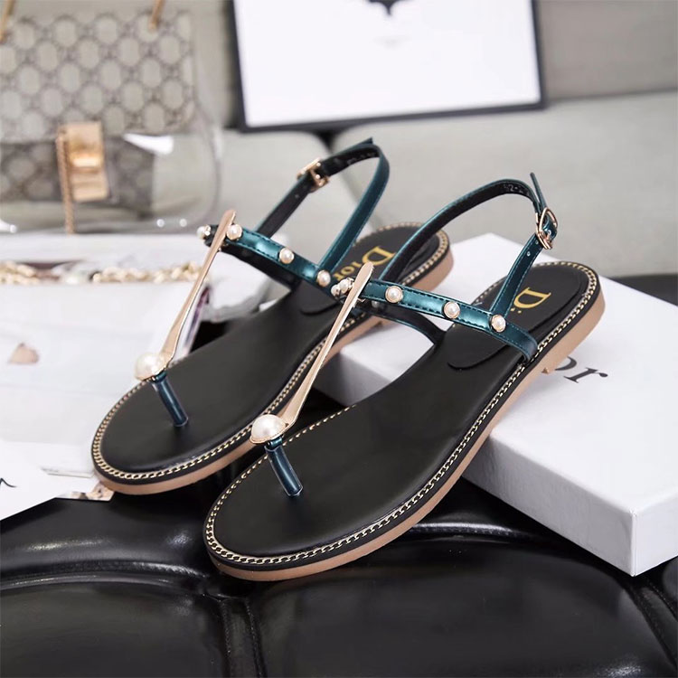 2018 Dior women Flat Sandal