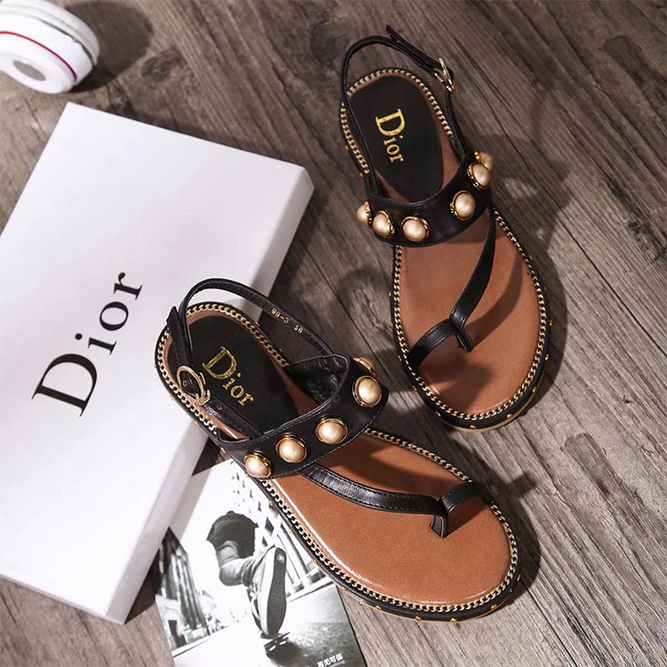 2018 Dior women Flat Sandal