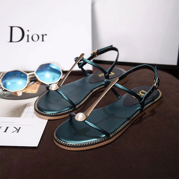 2018 Dior women Flat Sandal