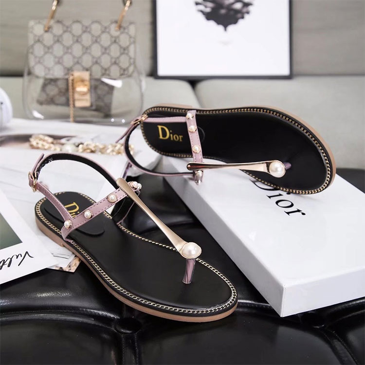 2018 Dior women Flat Sandal