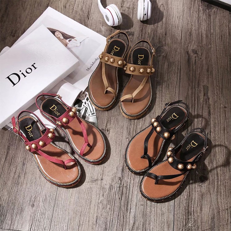 2018 Dior women Flat Sandal