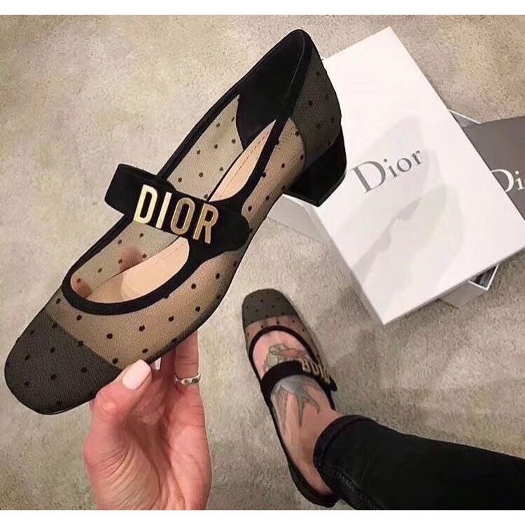 2018 Dior women shoes in Lace