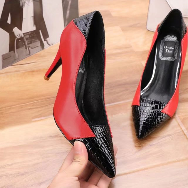 2018 Dior women shoes in Patent leather Heel 7cm