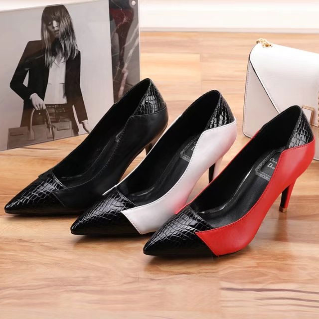 2018 Dior women shoes in Patent leather Heel 7cm