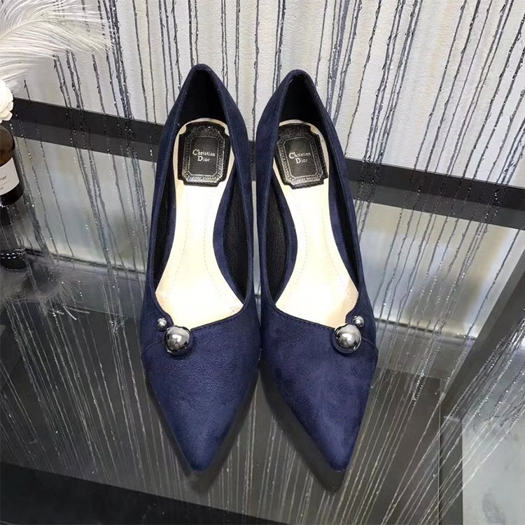 2018 Dior women shoes in velvet Heel 7cm