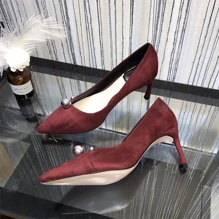 2018 Dior women shoes in velvet Heel 7cm