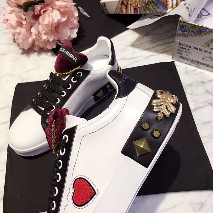 2018 Dolce&Gabbana(D&G) women Sneaker in Calfskin inner sheepskin