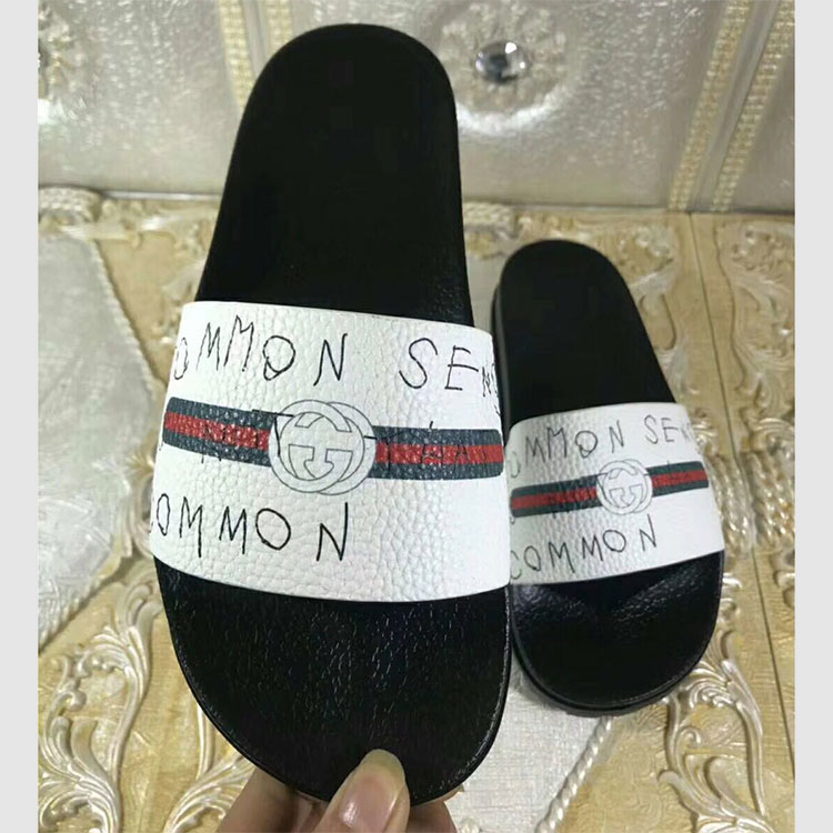 2018 Gucci men Slippers in Calfskin leather