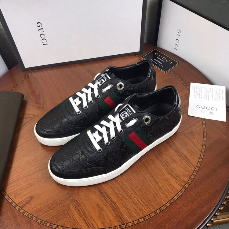 2018 Gucci men Sneakers in Calfskin leather