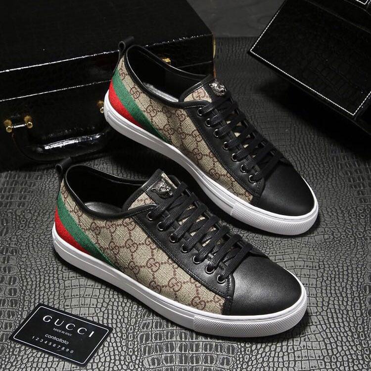 2018 Gucci men Sneakers inside Lambskin leather