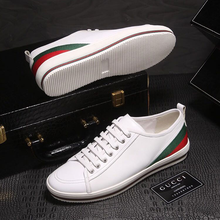 2018 Gucci men Sneakers inside Lambskin leather