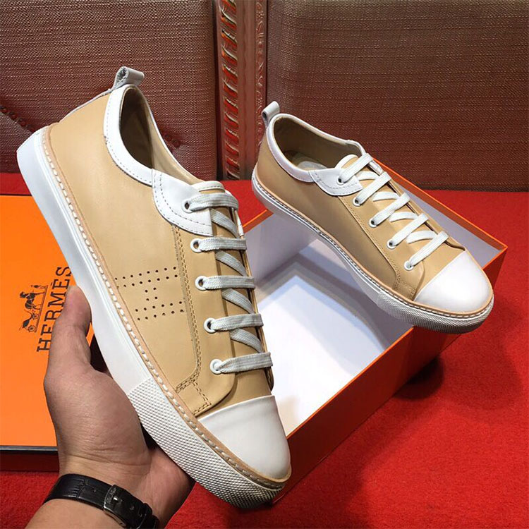 2018 Hermes men Sneakers in Calfskin leather inside Lambskin leather