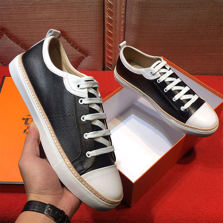 2018 Hermes men Sneakers in Calfskin leather inside Lambskin leather