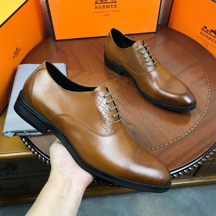 2018 Hermes men shoes in Calfskin leather inside Lambskin leather