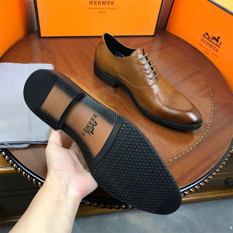 2018 Hermes men shoes in Calfskin leather inside Lambskin leather