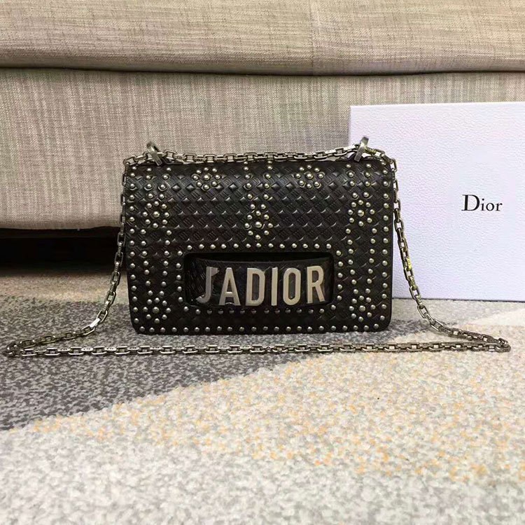 2018 JADIOR FLAP BAG IN STUDDED CALFSKIN