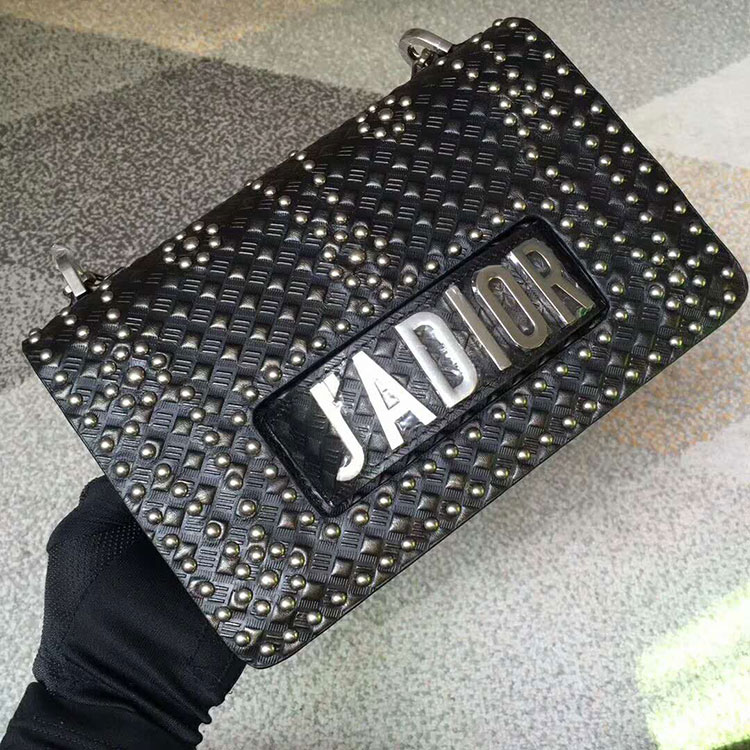 2018 JADIOR FLAP BAG IN STUDDED CALFSKIN