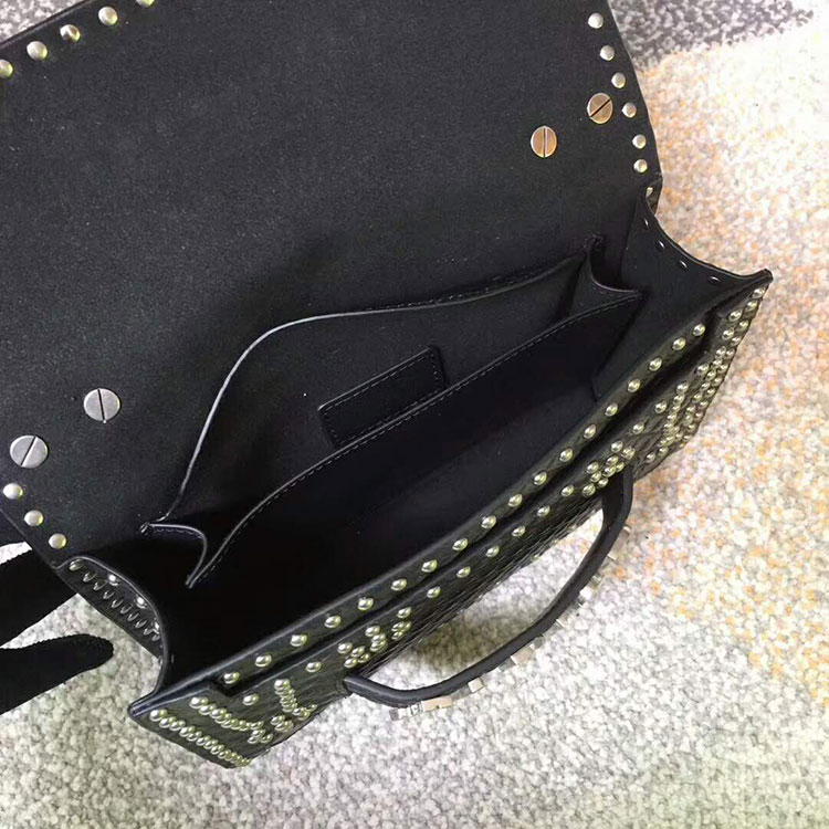 2018 JADIOR FLAP BAG IN STUDDED CALFSKIN