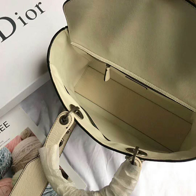 2018 LARGE LADY DIOR BAG IN CANYON GRAINED LAMBSKIN