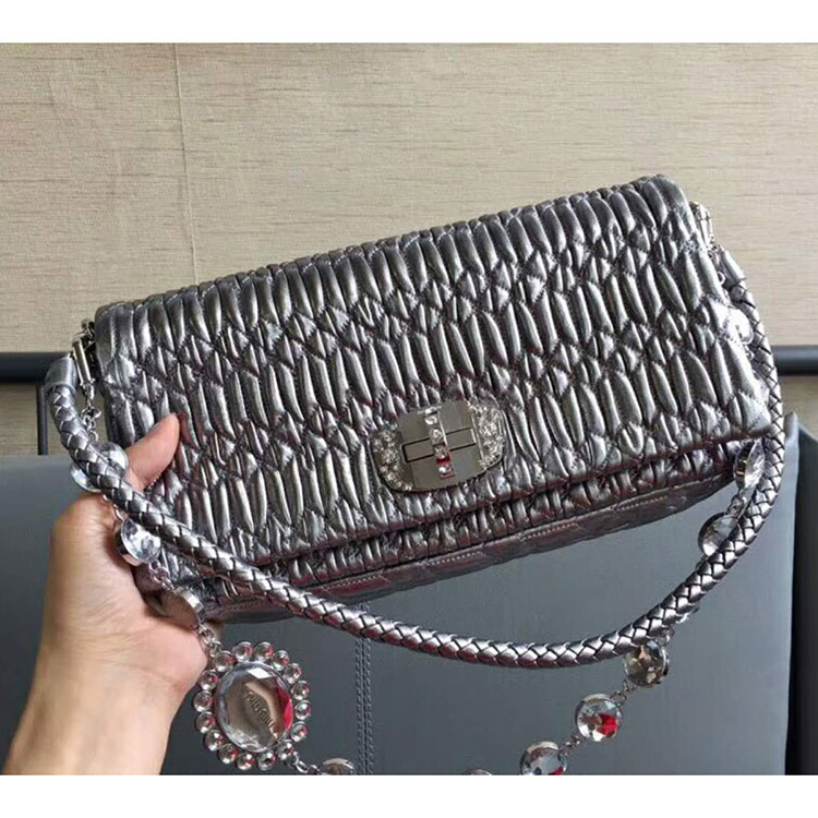 2018 LEATHER MIU MIU ICONIC CRYSTAL BAG