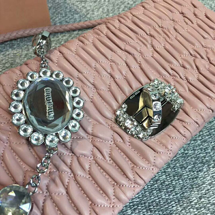 2018 LEATHER MIU MIU ICONIC CRYSTAL BAG