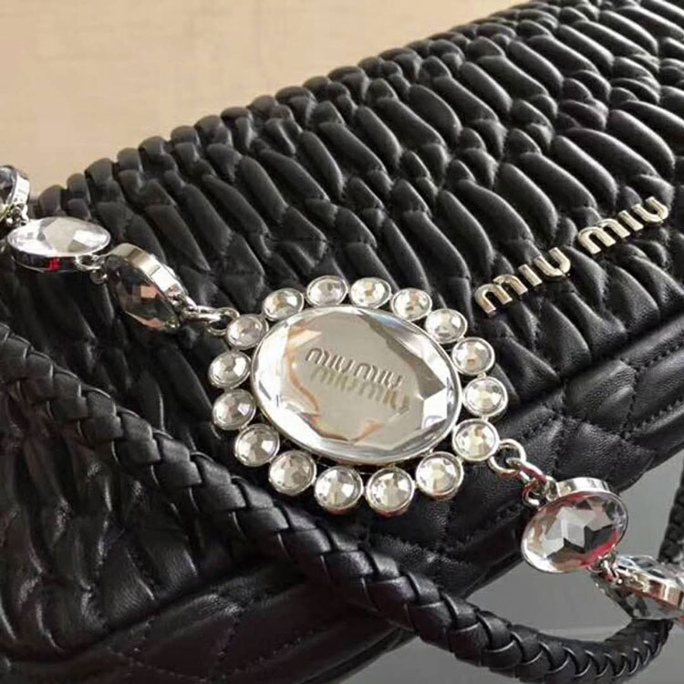 2018 LEATHER MIU MIU ICONIC CRYSTAL BAG