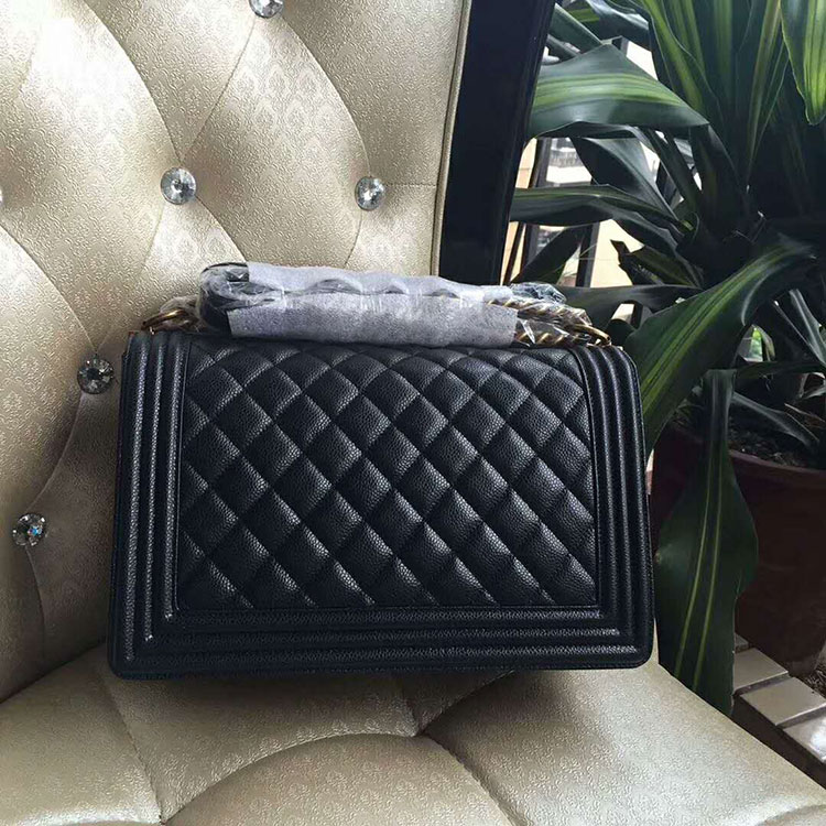 2018 Le Boy Chanel Flap Shoulder Bag in Original Caviar Leather A67088