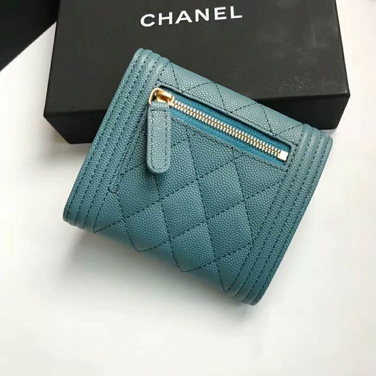 2018 Le Boy Chanel Matelasse Tri-Fold Wallet