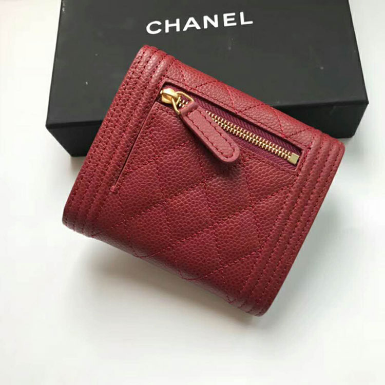 2018 Le Boy Chanel Matelasse Tri-Fold Wallet