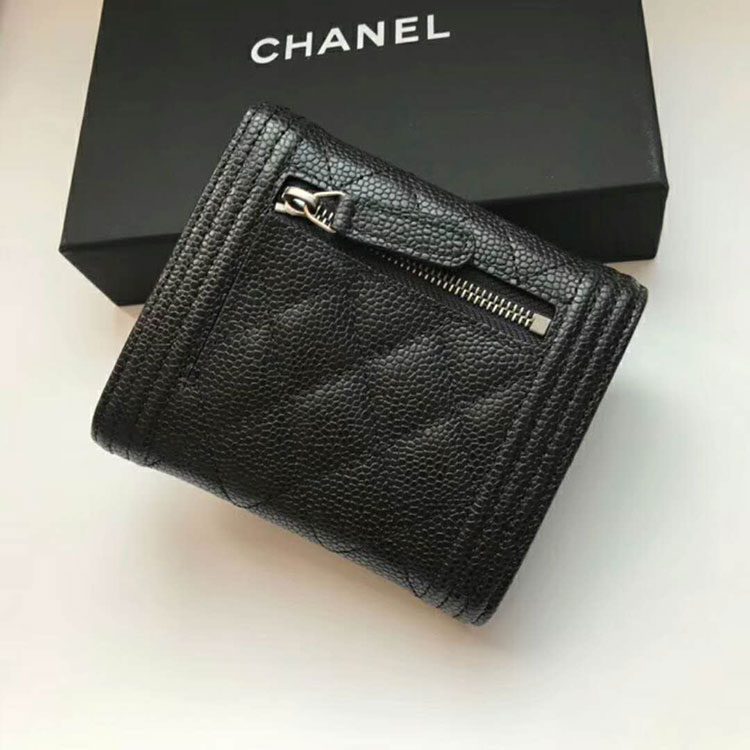 2018 Le Boy Chanel Matelasse Tri-Fold Wallet