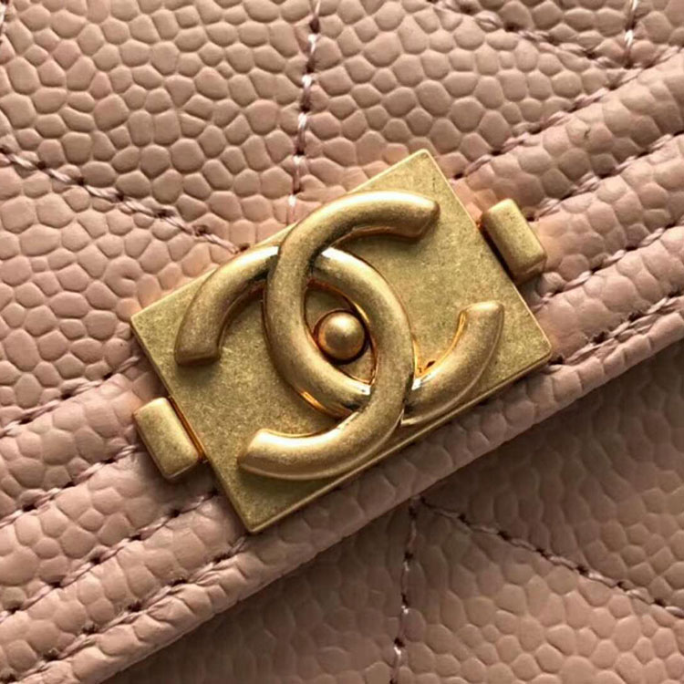 2018 Le Boy Chanel Matelasse Tri-Fold Wallet