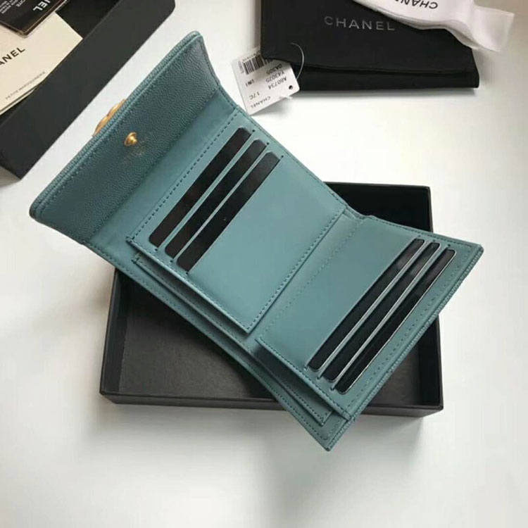 2018 Le Boy Chanel Matelasse Tri-Fold Wallet