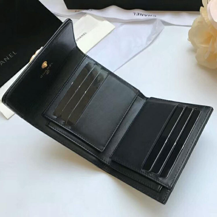 2018 Le Boy Chanel Matelasse Tri-Fold Wallet