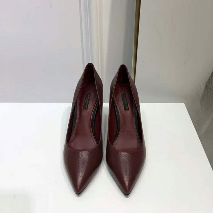 2018 Louis vitton women shoes in Goatskin leather Heel 8cm